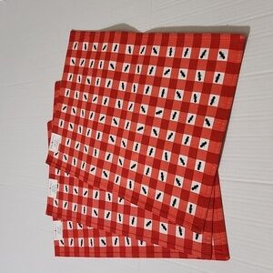 Lillian Vernon Ant Novelty Print Set Of Three Dinner Placemats Cotton NWT Picnic